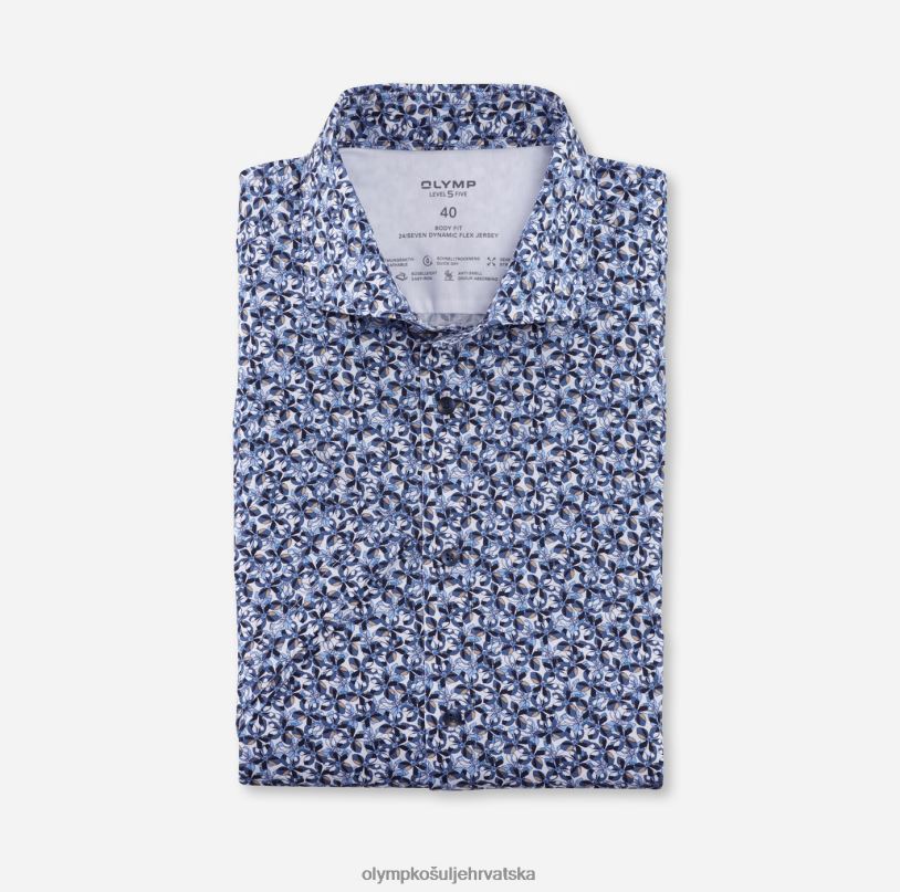 level five 24/7 body fit, business shirt, kent, natural OLYMP FZJ6Z487 odjeća - Image 1