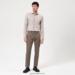 level five 24/7 body fit, poslovna košulja, moderan kent, natural OLYMP FZJ6Z600 odjeća - Image 2