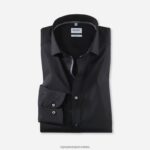 level five fit, poslovna košulja, ekstra dugi dugi rukavi, royal kent, crna OLYMP FZJ6Z862 odjeća