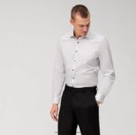 level five fit, poslovna košulja, moderni kent, svijetlo siva OLYMP FZJ6Z526 odjeća