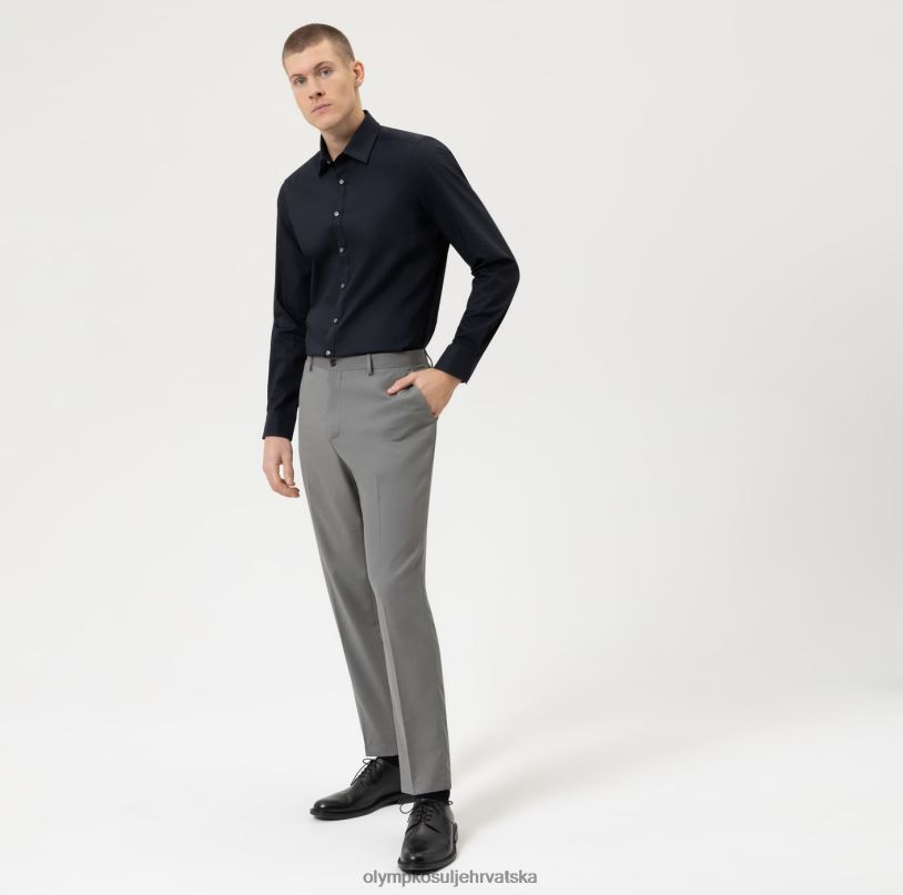 level five fit, poslovna košulja, new york kent, crna OLYMP FZJ6Z852 odjeća - Image 2