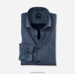 level five fit, poslovna košulja, royal kent, marine OLYMP FZJ6Z813 odjeća