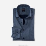level five fit, poslovna košulja, royal kent, marine OLYMP FZJ6Z813 odjeća