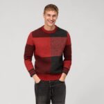 ležerni pulover od pletiva, bordo OLYMP FZJ6Z1781 odjeća