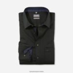 luxor comfort fit, poslovna košulja, new kent, maslinasta OLYMP FZJ6Z1612 odjeća