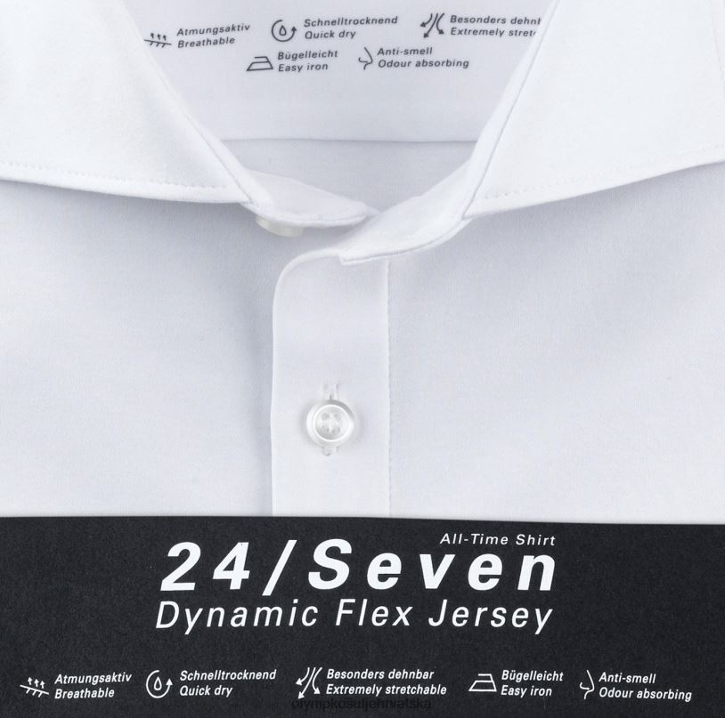 Ne. six 24/7 super slim, poslovna košulja, dugi ekstra dugi rukavi, kent, bijela OLYMP FZJ6Z335 odjeća - Image 2