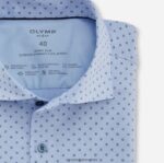 Ne. six 24/7 super slim, poslovna košulja, dugi rukavi ekstra dugi, kent, plava OLYMP FZJ6Z320 odjeća - Image 2