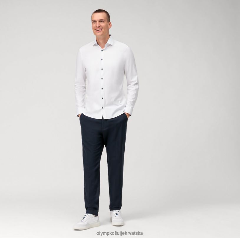 Ne. six 24/7 super slim, poslovna košulja, ekstra dugi dugi rukavi, moderni kent, bijela OLYMP FZJ6Z295 odjeća - Image 2