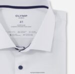Ne. six 24/7 super slim, poslovna košulja, ekstra dugi dugi rukavi, moderni kent, bijela OLYMP FZJ6Z330 odjeća - Image 2