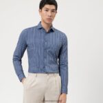Ne. six 24/7 super slim, poslovna košulja, kent, marine OLYMP FZJ6Z105 odjeća