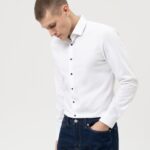 Ne. six 24/7 super slim, poslovna košulja, moderni kent, bijela OLYMP FZJ6Z80 odjeća