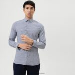 Ne. six 24/7 super slim, poslovna košulja, moderni kent, marine OLYMP FZJ6Z274 odjeća