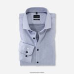 Ne. six super slim, poslovna košulja, royal kent, srebrno siva OLYMP FZJ6Z255 odjeća