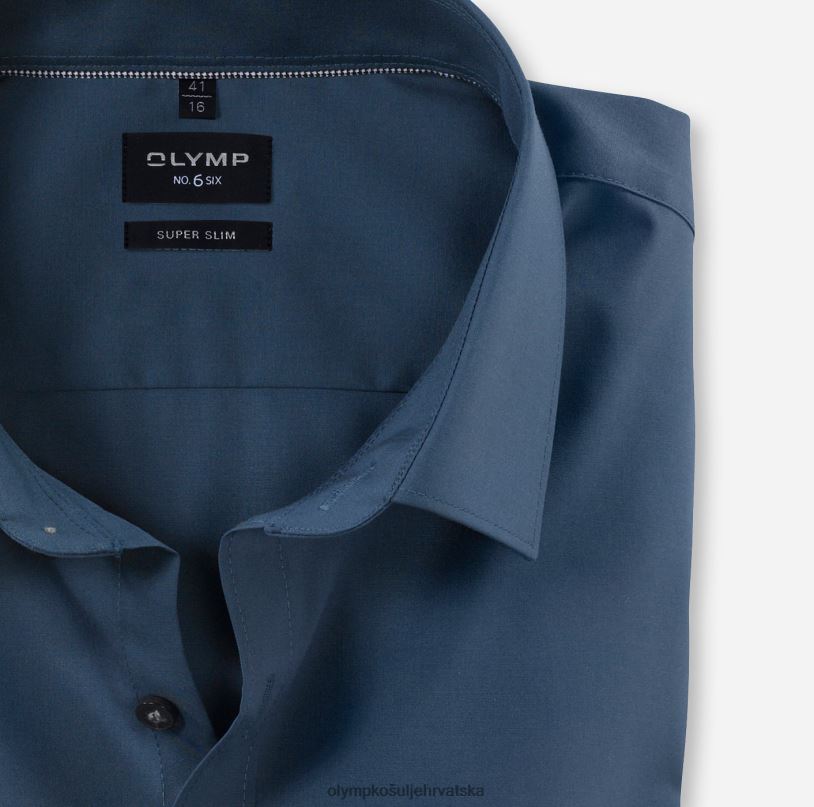 Ne. six super slim, poslovna košulja, urban kent, smoke blue OLYMP FZJ6Z266 odjeća - Image 2