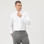 Ne. six super slim, poslovna košulja, urban kent, svijetlo bež OLYMP FZJ6Z119 odjeća