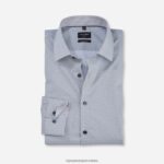 Ne. six super slim, poslovna košulja, urban kent, taupe OLYMP FZJ6Z184 odjeća