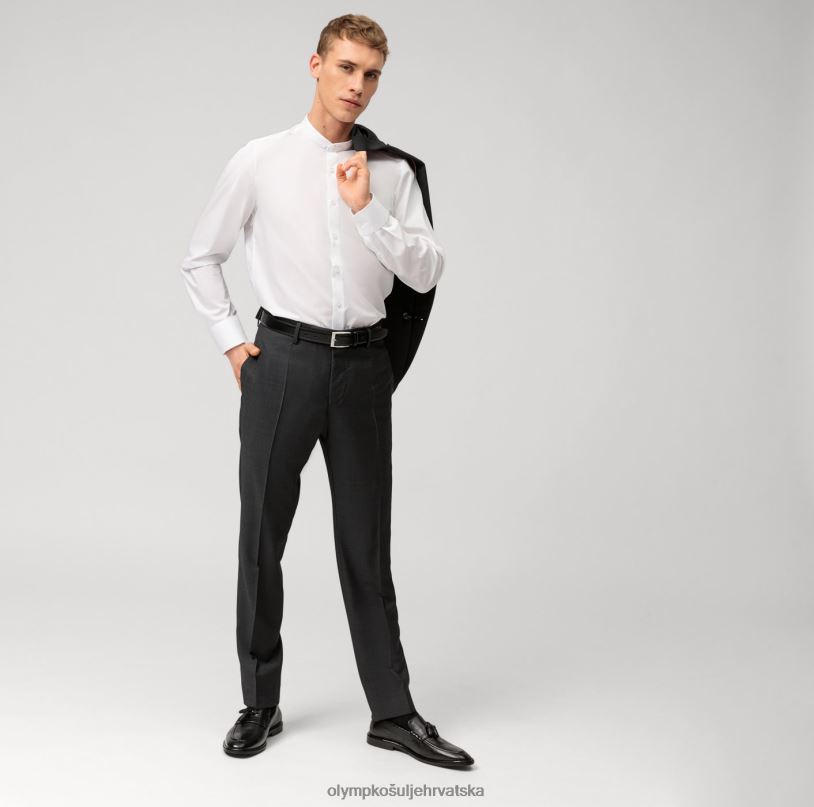 peti nivo pristajanja uz tijelo, poslovna košulja, podignuti ovratnik, bijela OLYMP FZJ6Z677 odjeća - Image 2