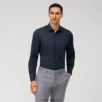 body fit razine pet, poslovna košulja, moderni kent, kobalt OLYMP FZJ6Z513 odjeća