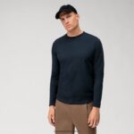 casual jersey majica dugih rukava, marine OLYMP FZJ6Z2033 odjeća