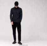 casual jersey polo dugih rukava, marine OLYMP FZJ6Z2139 odjeća - Image 2