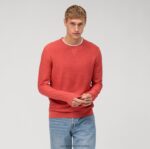 casual pulover od pletiva, crveno narančasta OLYMP FZJ6Z1821 odjeća