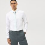 kravata slim 6,5 cm, kristalno zelena OLYMP FZJ6Z2475 pribor