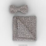 leptir mašna / džepni kockasti set taupe OLYMP FZJ6Z2633 pribor