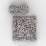 leptir mašna / džepni kockasti set taupe OLYMP FZJ6Z2633 pribor