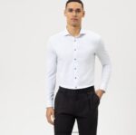 level five 24/7 body fit, poslovna košulja, kent, bijela OLYMP FZJ6Z716 odjeća