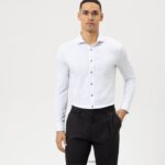 level five 24/7 body fit, poslovna košulja, kent, bijela OLYMP FZJ6Z716 odjeća