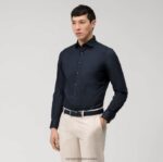 level five fit, poslovna košulja, royal kent, marine OLYMP FZJ6Z641 odjeća