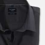 Ne. six super slim, poslovna košulja, dugi ekstra dugi rukav, urban kent, crna OLYMP FZJ6Z339 odjeća - Image 2