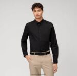 Ne. six super slim, poslovna košulja, urban kent, crna OLYMP FZJ6Z189 odjeća