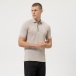 razina pet ležeran kroj uz tijelo, polo, bež OLYMP FZJ6Z2078 odjeća